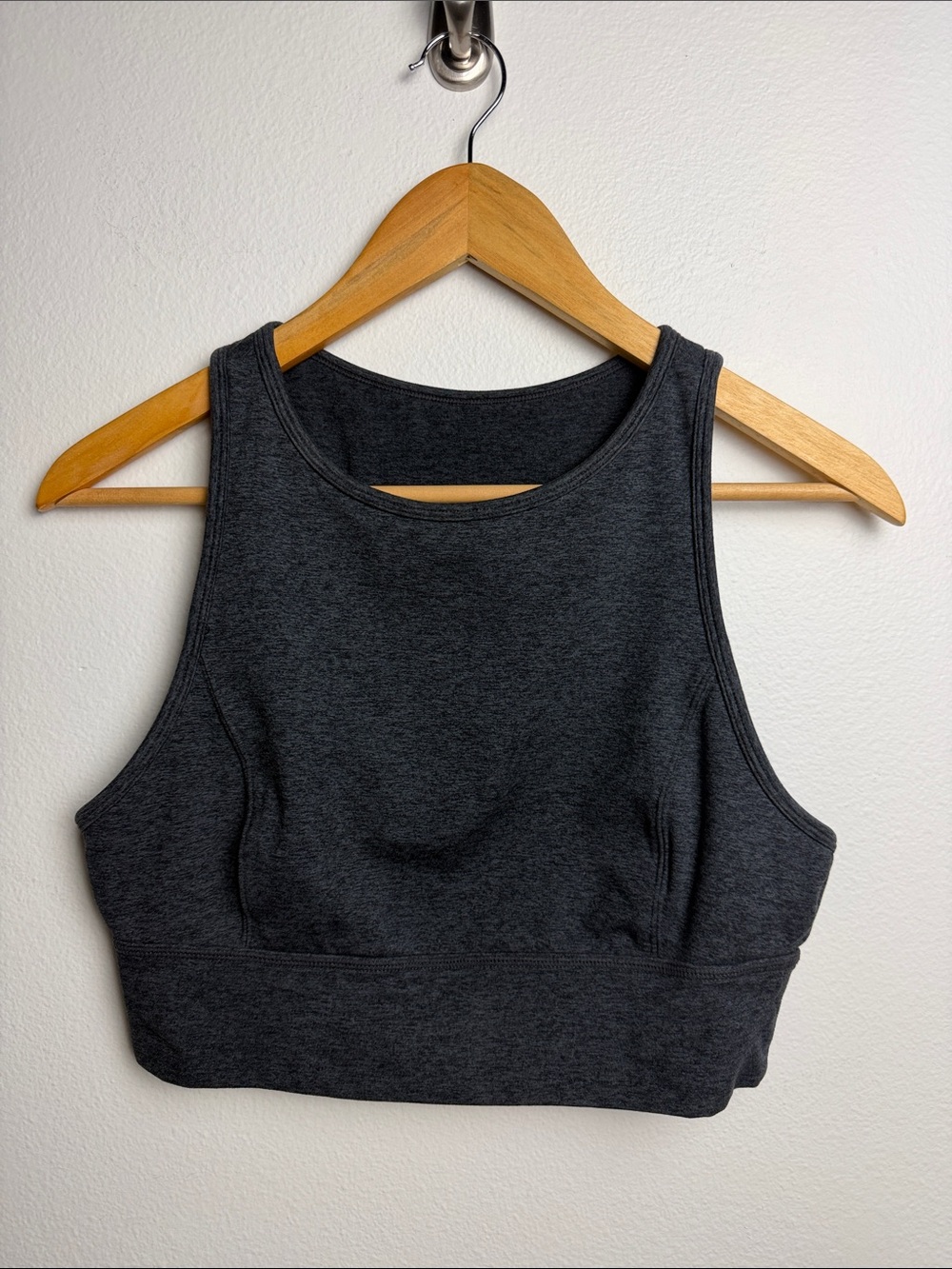 Joy Lab Dark Grey Longline High Neck Sports Bra Large